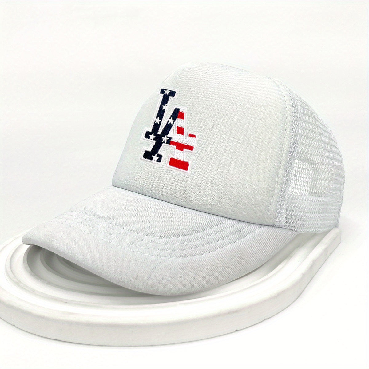 LA Embroidered Unisex Trucker Hat Solid Baseball Cap Dad Hats