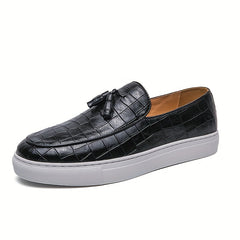 Women's Tassel Loafers Plaid Slip On Shoes Comfortable Walking Shoes