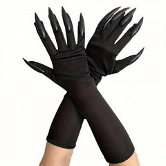 Halloween Long Nail Gloves Gothic Ghost Claw Sleeve Covers Horror Costume Party
