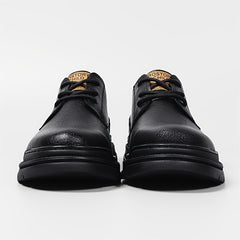 EXSHERO Men's Leather Round Toe Casual Dress Shoes