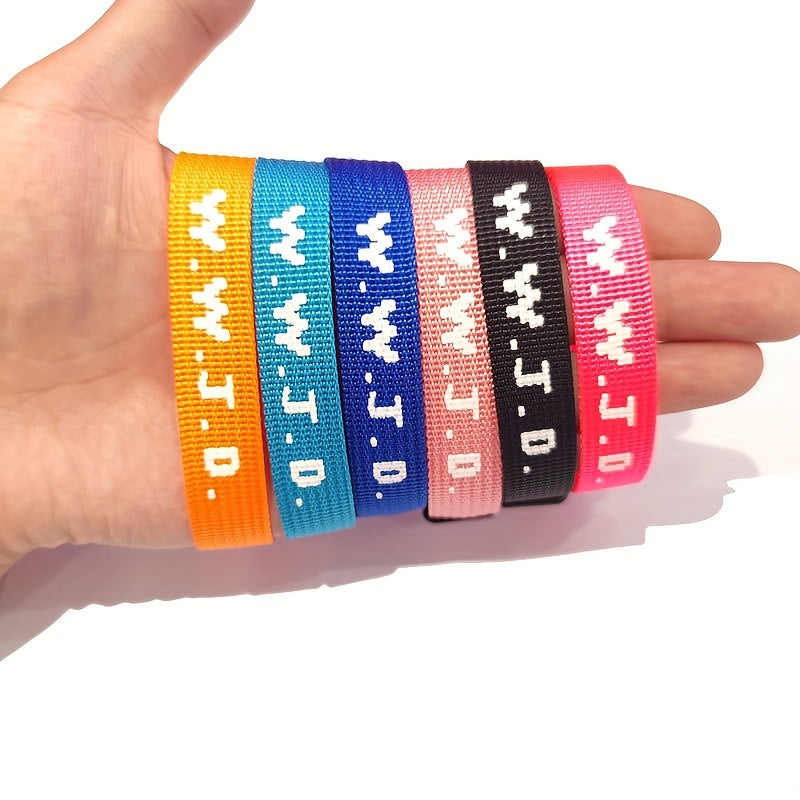 WWJD Letter Woven Rope Bracelet Religious Christian Wristband