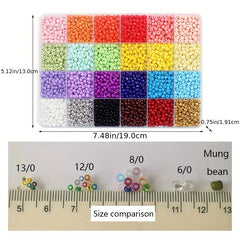 DIY Beaded Jewelry Making Kit Glass Beads Square Round Letter