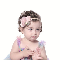 Soft Flowers Elastic Hairbands Headband Hair Accessories For Girls Baby Kids