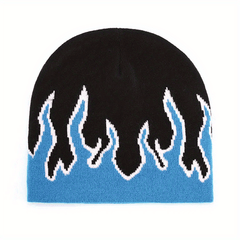 Flame Pattern Knitted Hat for Men and Women