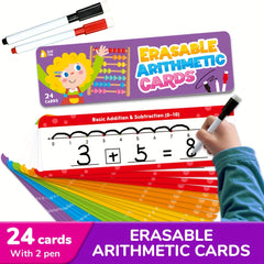 24pcs Number Line Cards 2 pens for Students Home school Teacher Supplies
