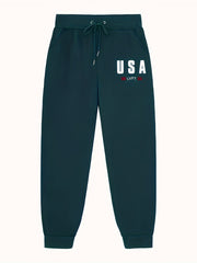 Pattern Print Men's Pants Drawstring Active Stretch Trousers
