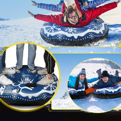 1pc Inflatable Snow Tube Heavy Duty Winter Outdoor Fun Snow Toy