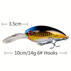 5pcs Crankbait Fishing Lures 3 94inch Big Wobblers Quick Dive Carp Fishing