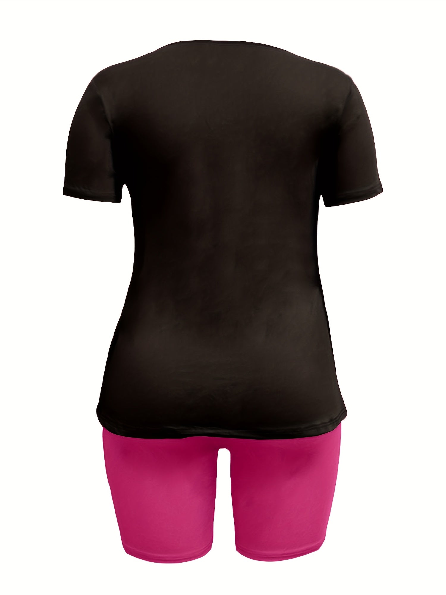Heart & Art Print Tee & Shorts Set