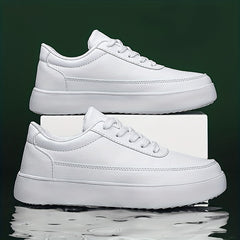Men's PU Leather Sneakers Comfortable Walking Shoes