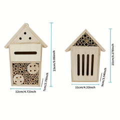 Wooden Mason Bee House Insect Hotel for Beneficial Insect Habitat