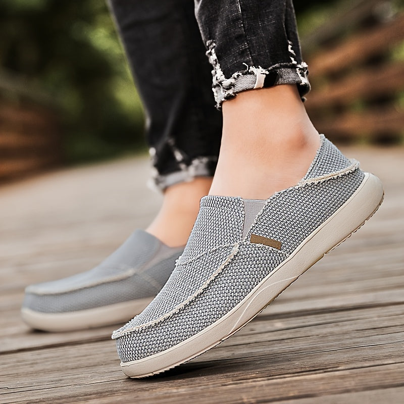 Men's Canvas Slip On Loafer Shoes Lightweight Sneakers