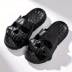 Men's Lightweight Skull Slides Casual Slippers
