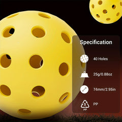 12pcs Pickleball 40 Holes Outdoor Training Approved Pickleball