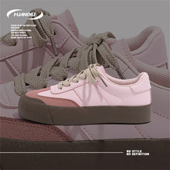 HUANQIU Women's Lace-up Low Outdoor Skate Shoes Lightweight & Comfy