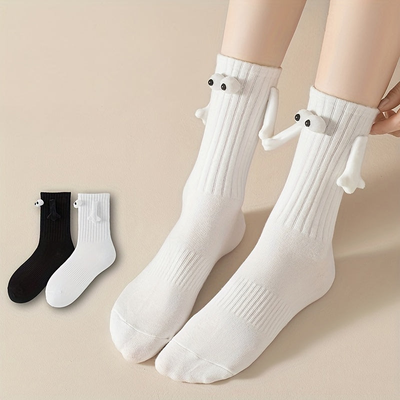 Cartoon Magnetic Holding Hand Socks, Soft & Comfortable