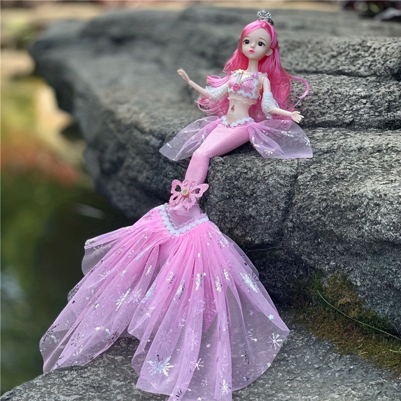 17" Princess Mermaid Doll Girl Birthday Gift Toy Play House Dress Up Decoration