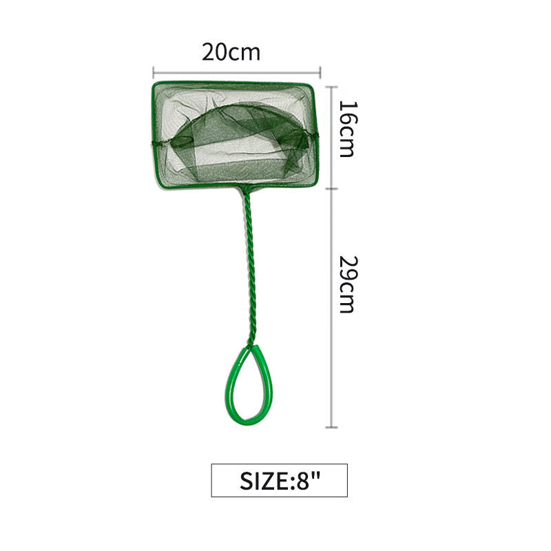 Small Fish Catch Net with Plastic Handle for Aquariums
