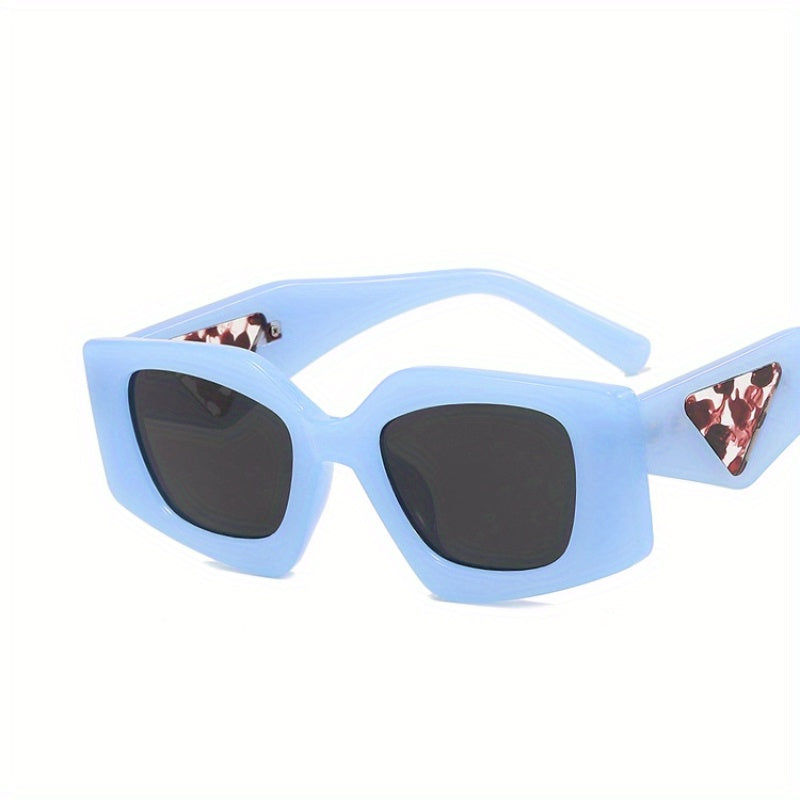 Oversized Jelly Frame Sunglasses Gradient Lens Tortoiseshell Decor Glasses UV400