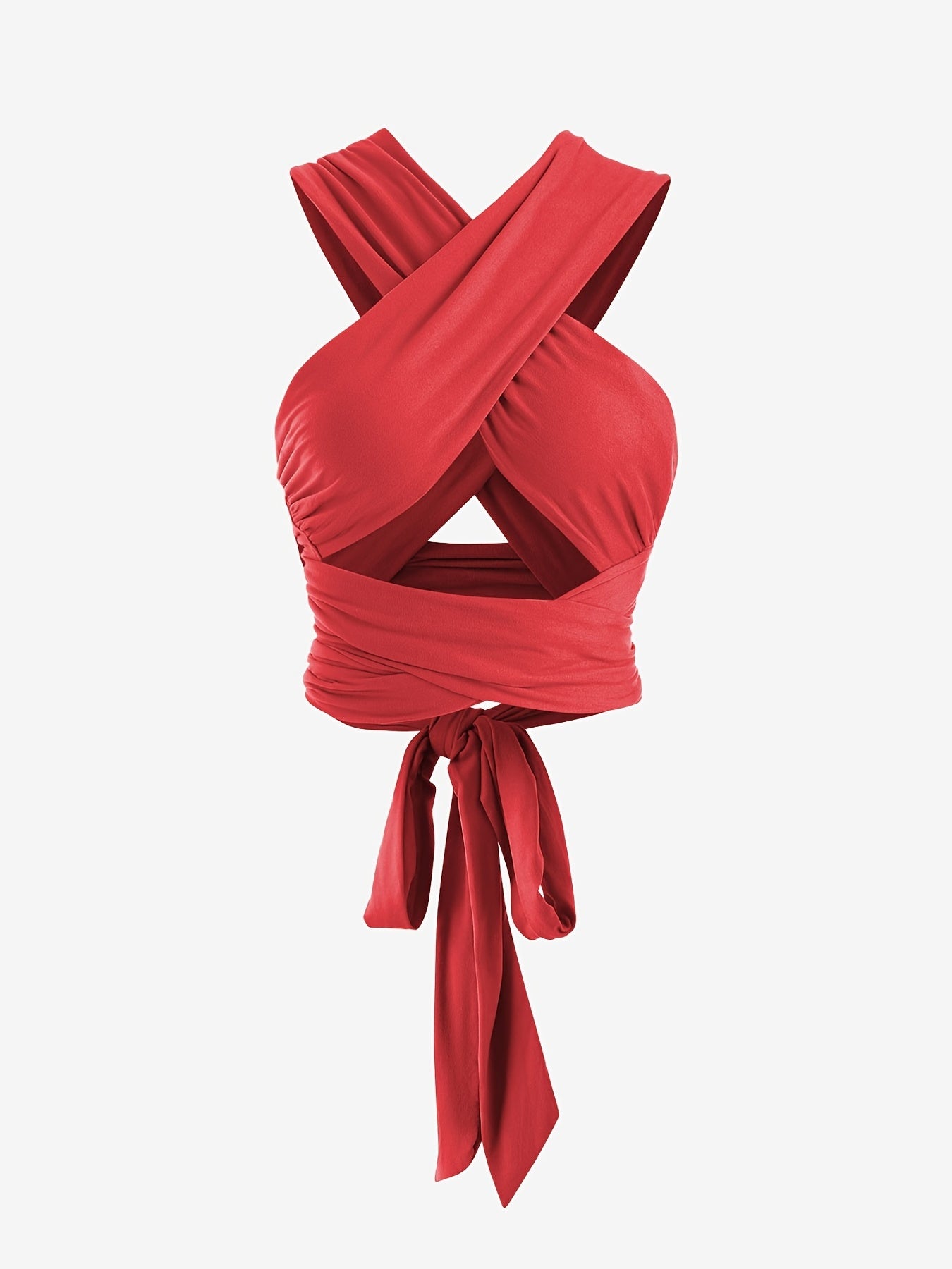 Y2K Kpop Crisscross Tie Back Crop Tank Top
