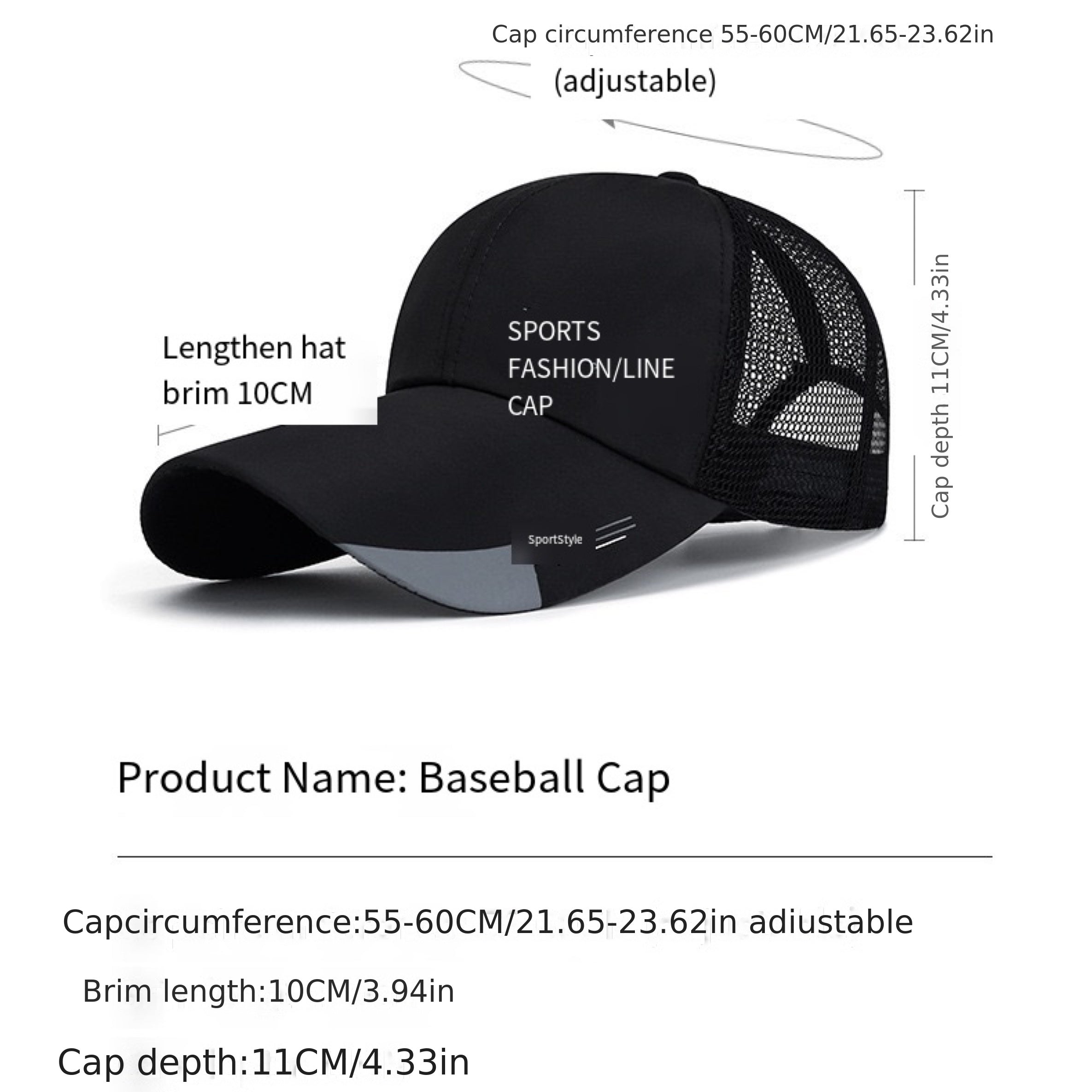 Summer Mesh Breathable Sunshade Baseball Cap Sun Hat