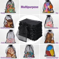 30pcs 10x15 cm Organza Bags With Drawstring Jewelry Pouches