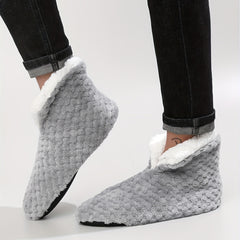 Men's Plush Cozy House Slippers Anti-slip Winter Indoor Shoes
