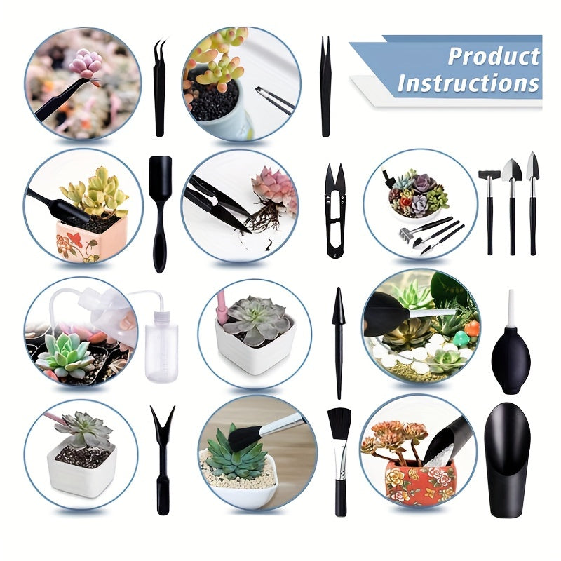 Succulent Tools Mini Garden Tool Set - Transplanting Tools Kit