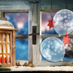 40pcs Snow Balloons Winter Clear Snow Latex Balloon