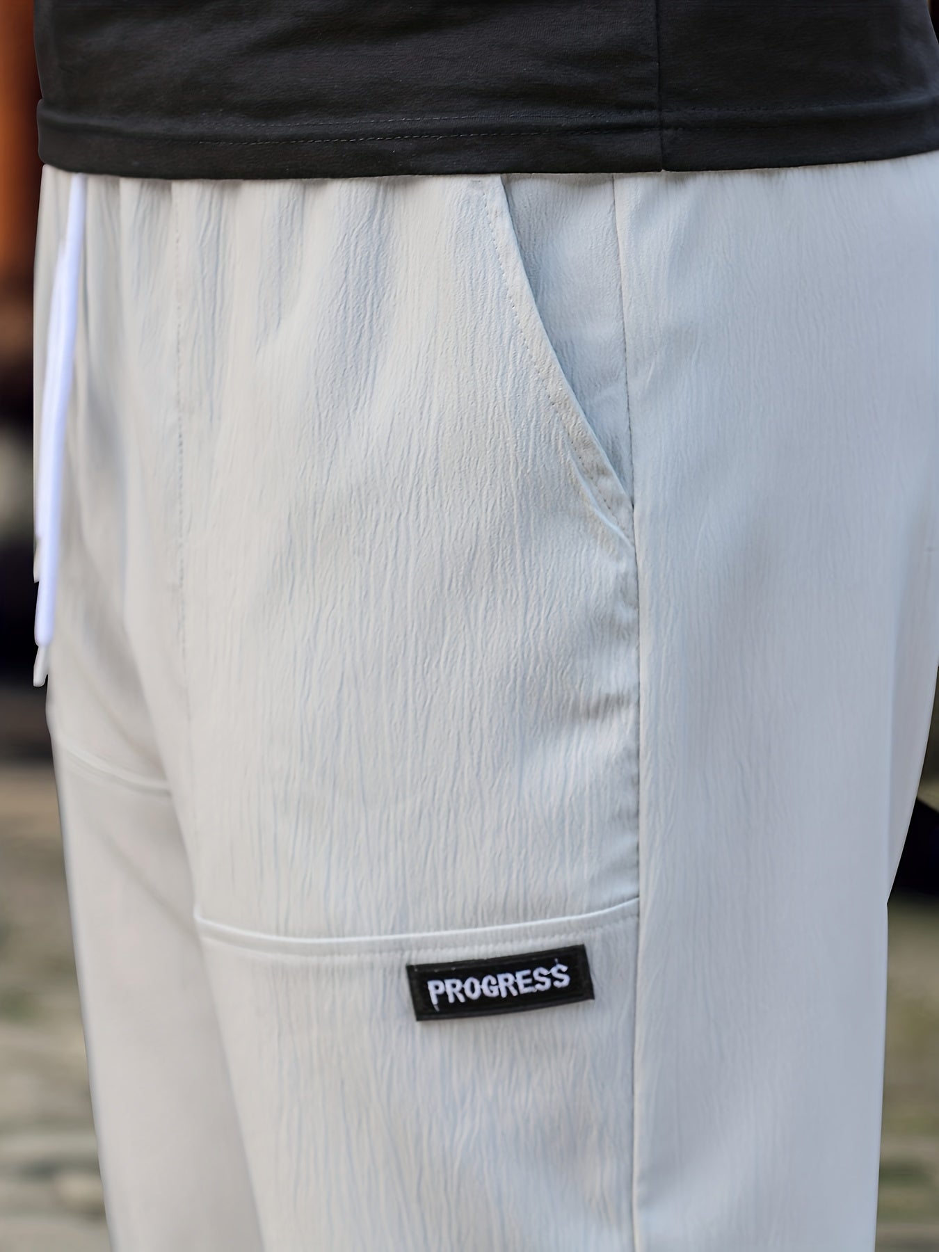 Men's Long Jogging Sports Pants, Breathable Drawstring
