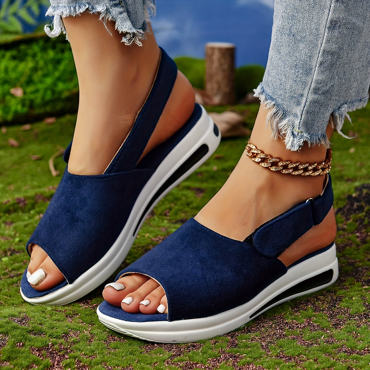 Women's Slingback Sandals Open Toe Thick Bottom Summer Sandals