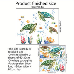2pcs Bathtub Sticker Waterproof Self-adhesive Removable Wall Decals