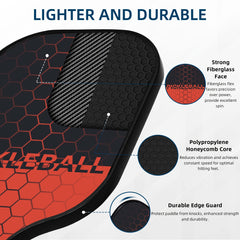 1pc Fiberglass Pickleball Racket Set with 2 Rackets, 4 Balls, and Bag
