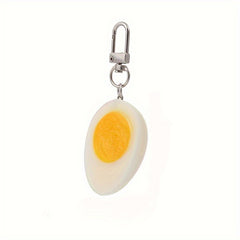 PVC Boiled Egg Keychain Bag Backpack Pendant Car Keychain
