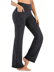 High Waist Bootcut Yoga Leggings with Pocket