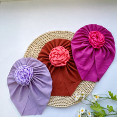 Soft Elastic Strip Flower Baby Hat For Girl