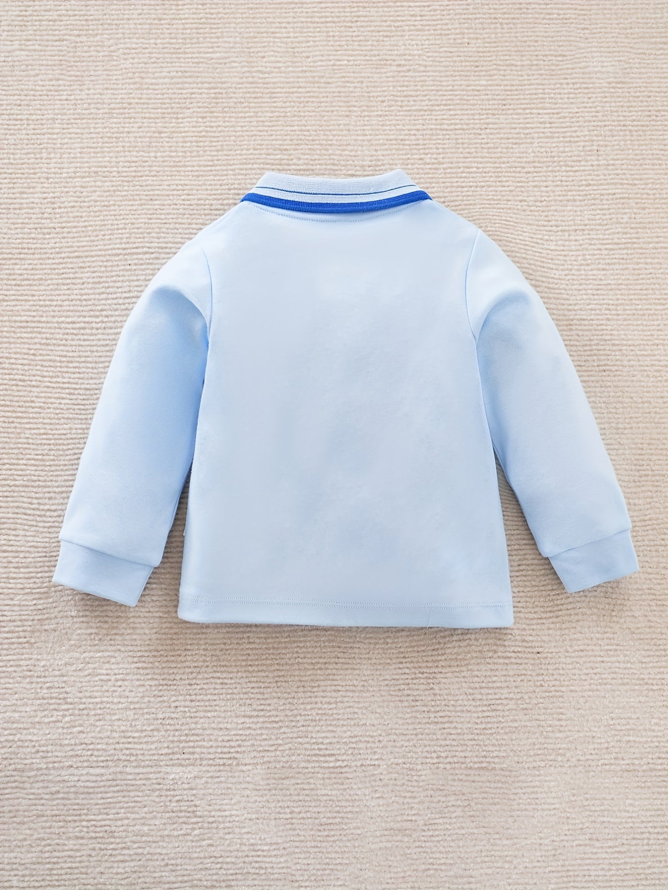 Toddler Baby Boys Lapel Pullover Top Long Sleeve Casual Sweatshirt