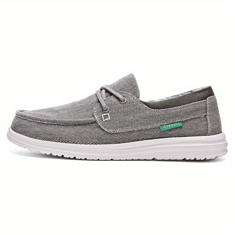 Men's Canvas Loafer Shoes Breathable Slip-On Shoes Spring and Summer