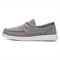 Men's Canvas Loafer Shoes Breathable Slip-On Shoes Spring and Summer