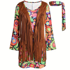 70s 80s Retro Disco Hippie Performance Costume Set