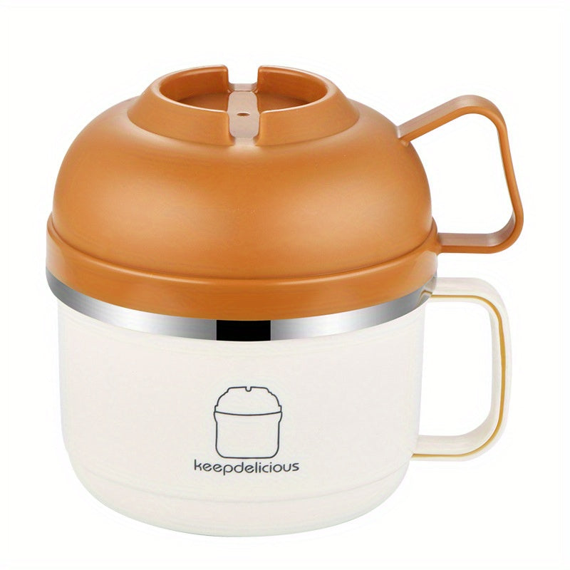 Stainless Steel Fast Food Cup with Lid - Large Capacity