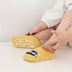 3 Pairs Non-slip Boat Socks for Baby Girls Kids