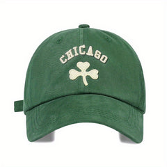 Lucky Clover Embroidered Baseball Cap Cotton Dad Hats
