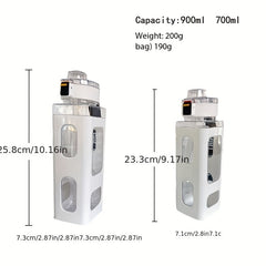 Portable Square Sports Water Bottle 900ml