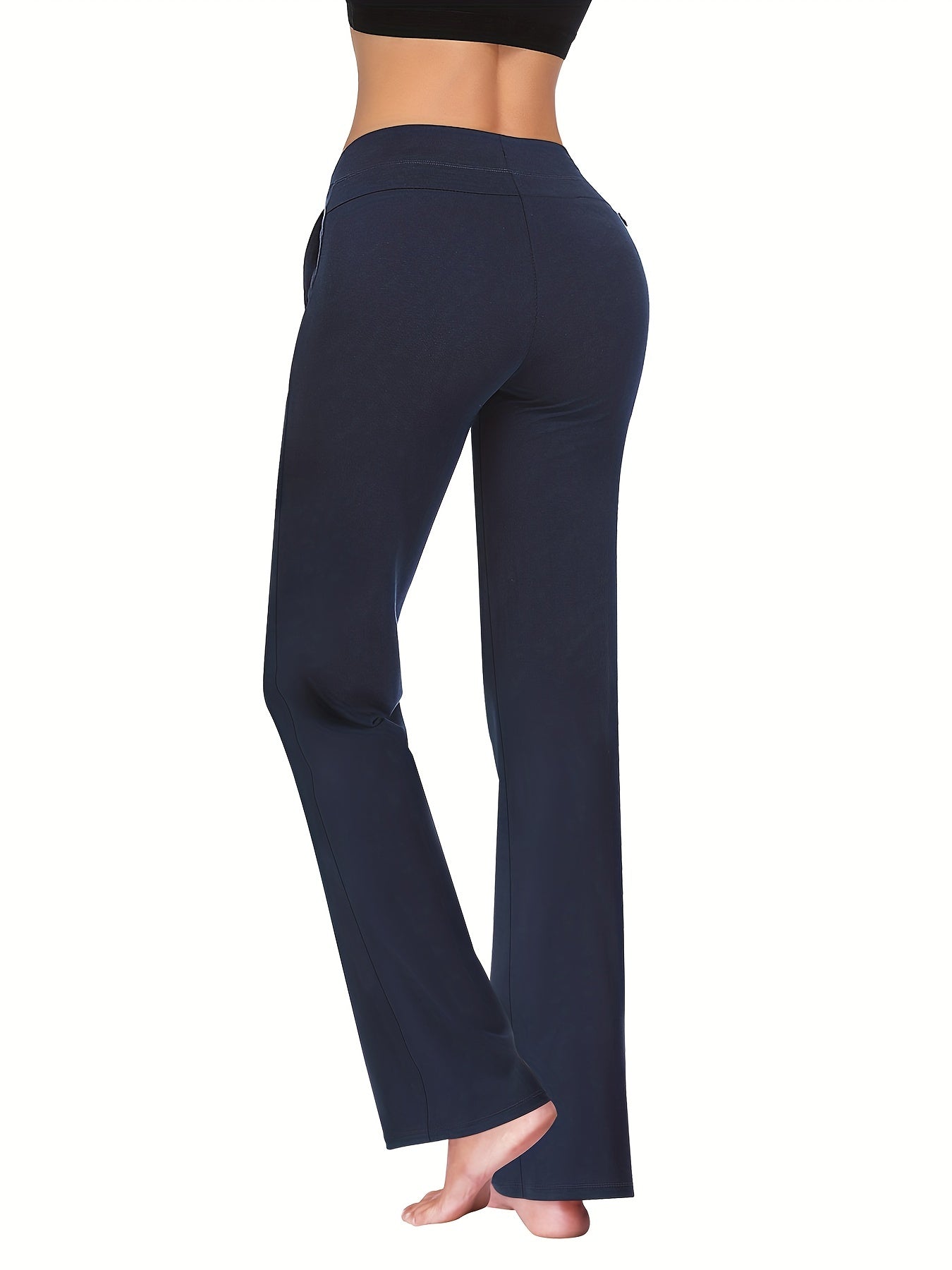Flared Trousers With Pockets for Fitness Yoga Running
