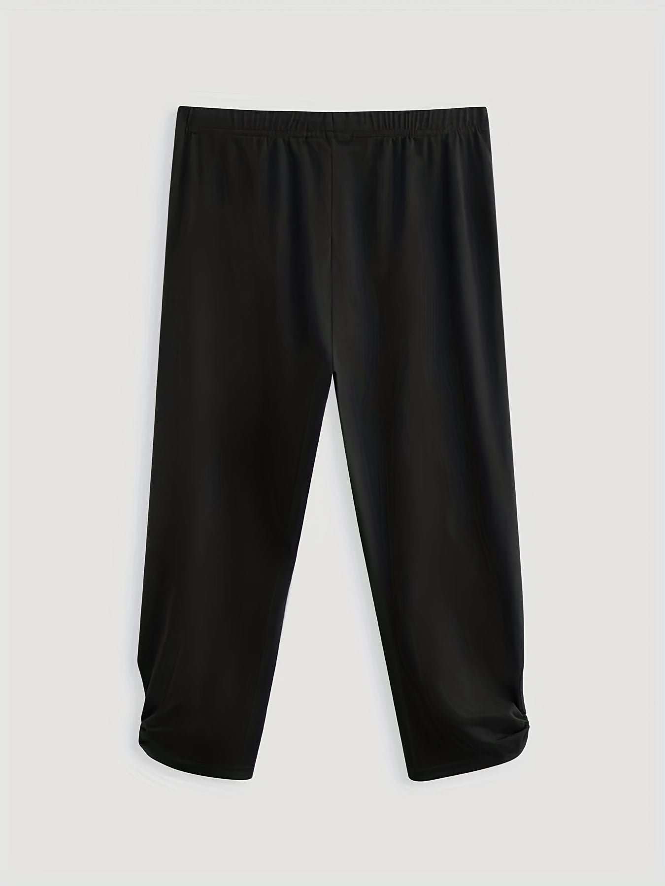 Solid Cutout Skinny Capris Leggings for Women