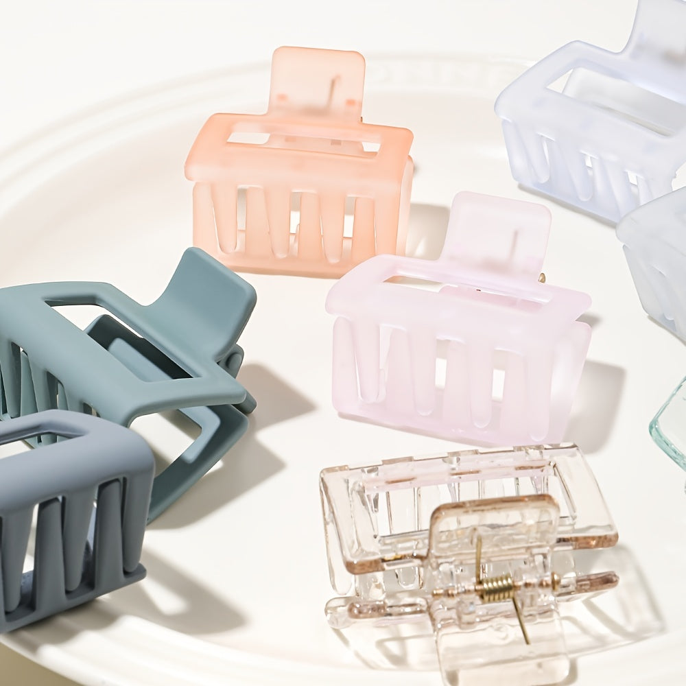 4pcs Matte Clear Hair Claw Clips Non Slip Strong Grip Hair Jaw Clip