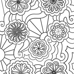 Floral Power Adult Coloring Book - 20 Pages Thick Watercolor Paper