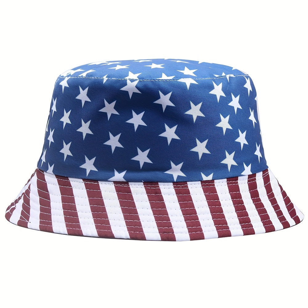 American Flag Bucket Hat Sun Hat Men's And Women's All match Basin Hat