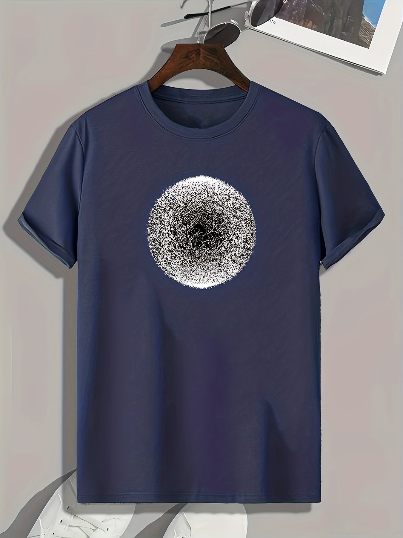 Round Pattern Print Men's Graphic T shirt for Summer